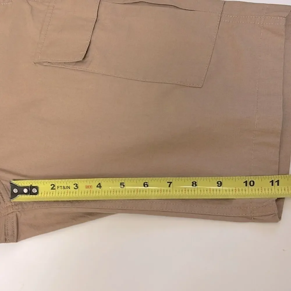 Cargo Shorts men’s BP Small Tan Front Side Pockets 2 Side Velcro Pockets Outdoor - Picture 10 of 13